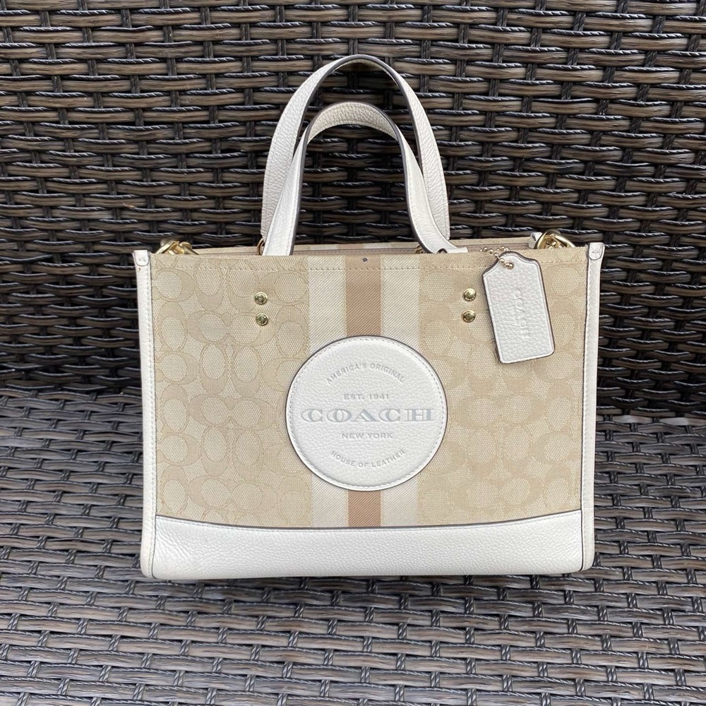Coach Tan and Cream Women's Tote
